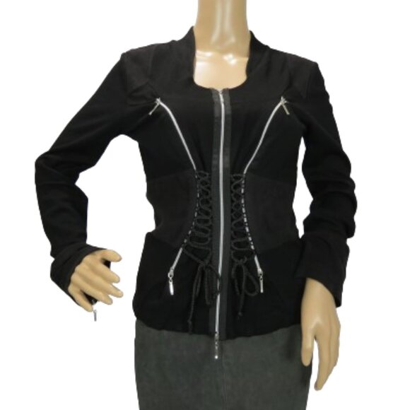 Crisca Tie-top Corset Jacket - Picture 1 of 6